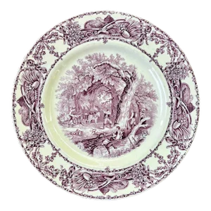 A.j. Wilkinson “Pastoral Davenport” 1840 Plate in Amethyst