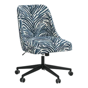 Selby Office Chair in Washed Zebra Blue