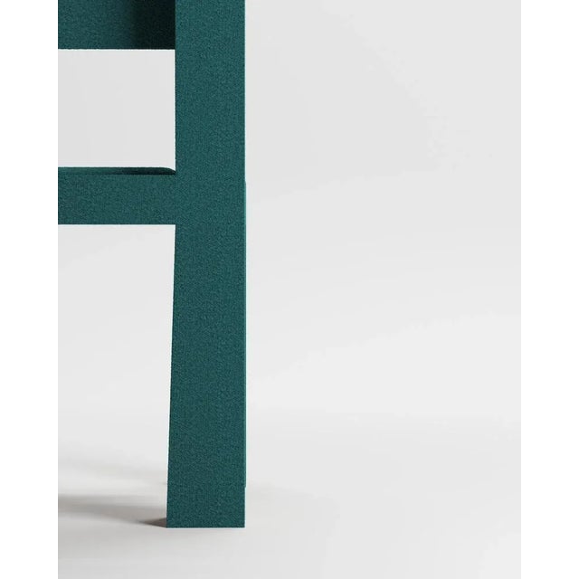 Modern Raw Chair in Ocean Blue Bouclé from Collector For Sale - Image 4 of 6