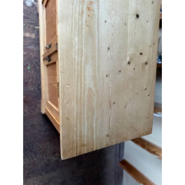 Mid 20th Century Vintage Rustic Style Natural Pine Buffet Cupboard Cabinet For Sale - Image 5 of 14