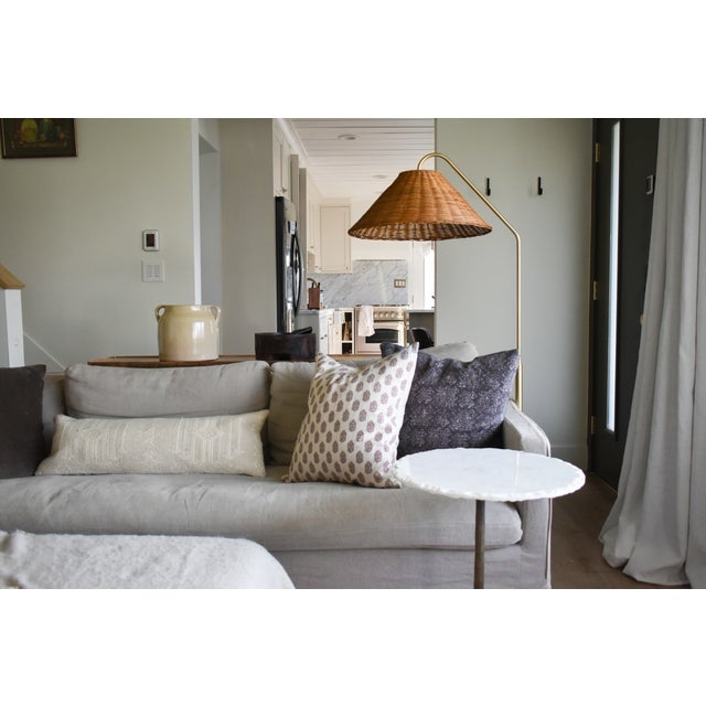Mitzi Mitzi Lauren 19.5 in. 1 Light Floor Lamp in Aged Brass and Texture Black Finish For Sale - Image 4 of 15