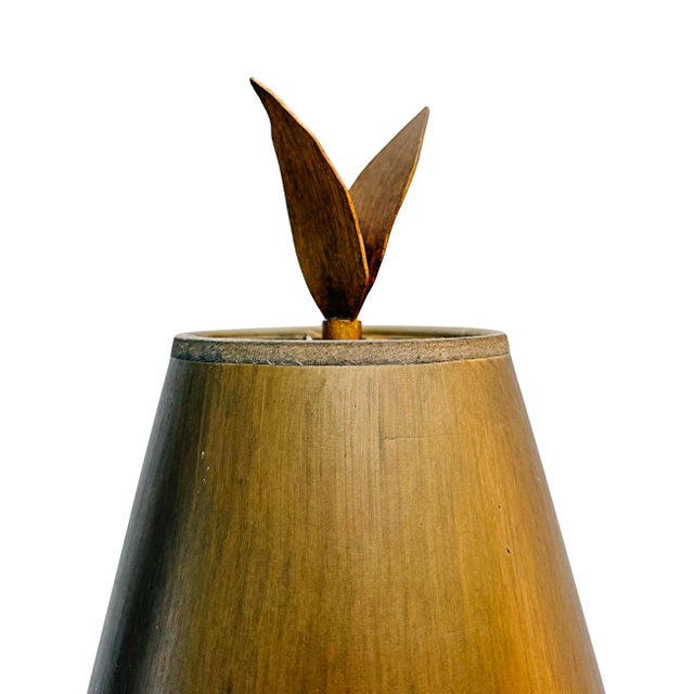 Contemporary Tall & Slender Azalea Gold Table Lamps by Lucas McKearn - a Pair For Sale - Image 15 of 17