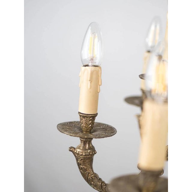 Eight-arm chandelier, with two lights coming from each arm. High-quality cast chandelier. Detailed workmanship. The...