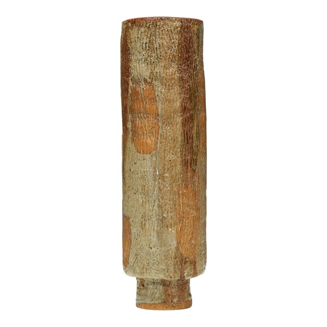 Tall Studio Pottery Vessel Illegibly Signed "Birdie", DTD 2/79 For Sale