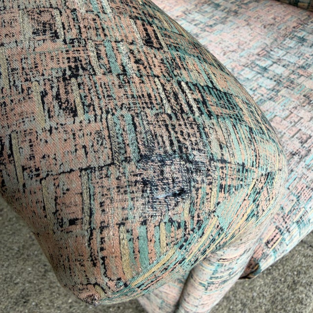 Pink Pair of Milo Baughman for Thayer Coggin Split Back Chairs Postmodern For Sale - Image 8 of 12