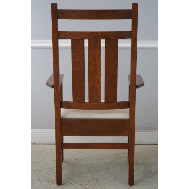 Stickley Set of 6 Stickley Harvey Ellis Mission Oak Dining Room Chairs For Sale - Image 4 of 18