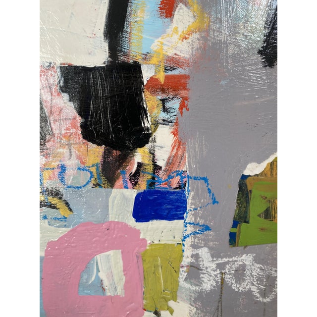 Sarah Trundle, Abstract Mixed Media Collage Painting, "Take It Down a Notch" For Sale - Image 6 of 7