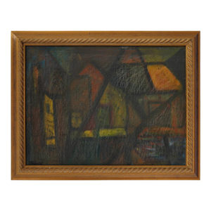Signed Katzoff Mid 20th Century Abstract Framed Painting
