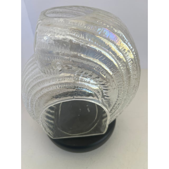 Large Vintage Nautilus Shell Glass Sculpture, 9" Hand Blown Art Glass For Sale - Image 10 of 18