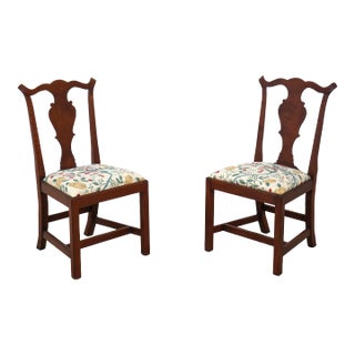 Pair Eldred Wheeler Chippendale Cherry Side Chairs For Sale