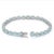 Modern Natural Aquamarine Tennis Bracelet in 18k For Sale - Image 3 of 5