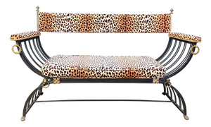 Curule Bench in the style of Maison Jansen, 1960s