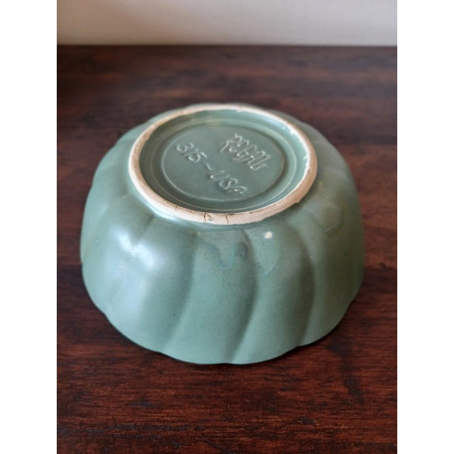 Vintage Regal 315-Usa Scalloped Pottery Bowl For Sale - Image 4 of 8