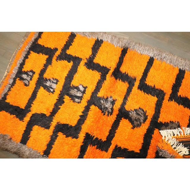 Mid 20th Century Vintage Wild Tulu Rug - 3'8" x 5'6" For Sale - Image 5 of 8