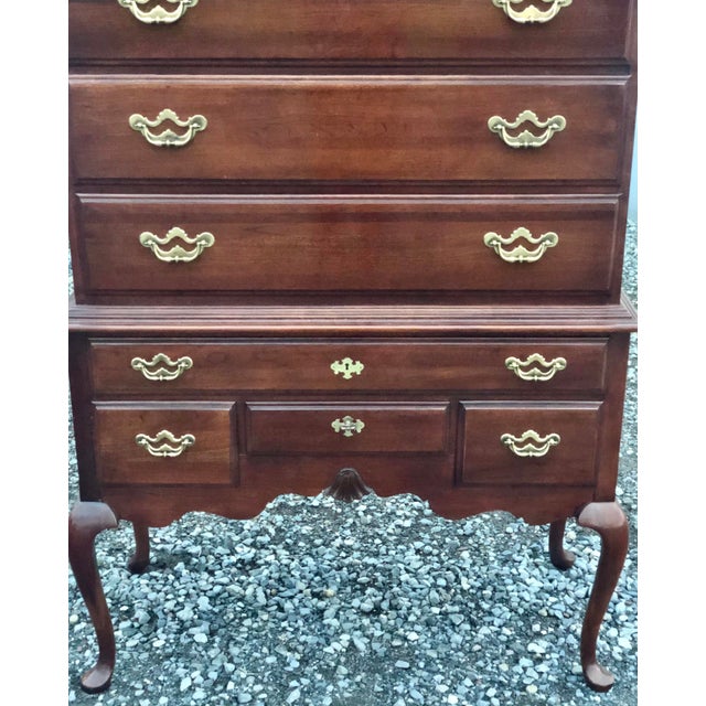 Thomasville Queen Anne Cherry Highboy Chairish