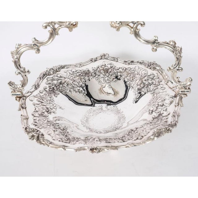 Antique Victorian Silver Plated Fruit Basket, 19th Century For Sale - Image 6 of 14