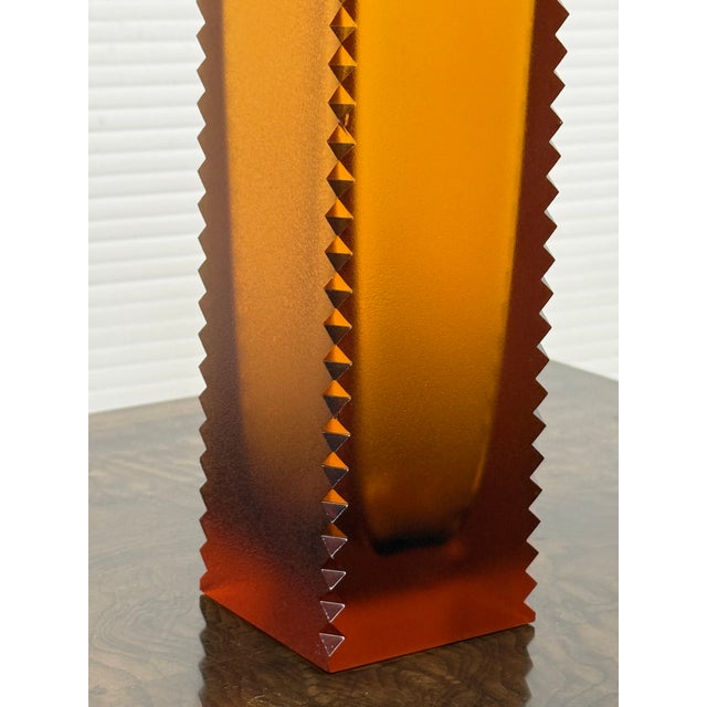 Vladimir Klein for Alchymie Praha Sommerso Glass Vase For Sale - Image 9 of 12