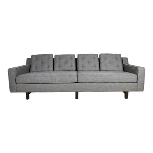Mid 20th Century Edward Wormley 3-Seat Grey Textured Sofa for Dunbar