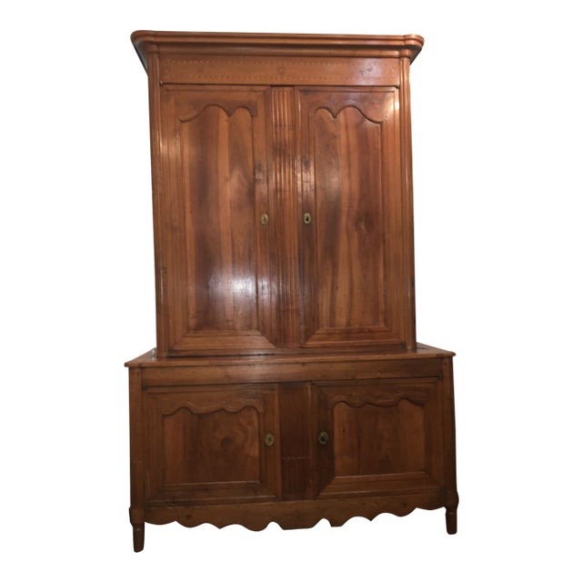 Late 18th Century Louis XVI Fruitwood Buffet Deux Corps For Sale