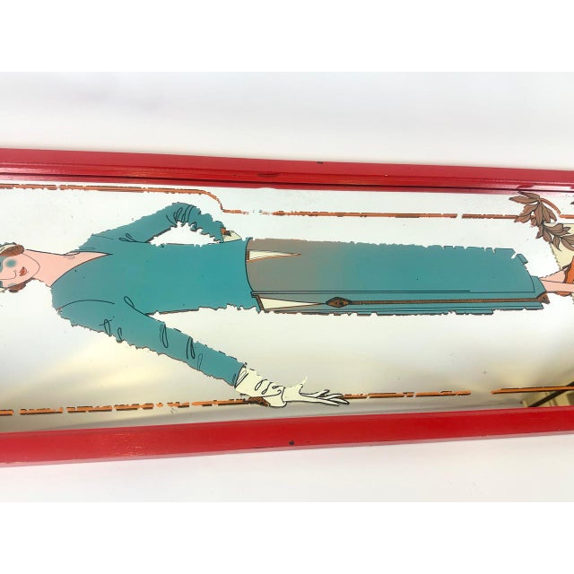 Art Deco Style Advertising Mirror, 1950s For Sale - Image 6 of 15