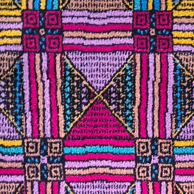 1980s Italian Geometric Woolen Rug by Missoni for T&J Vestor, 1980s For Sale - Image 5 of 13