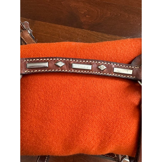 Metal Vintage Equestrian 1970’s Leather Horse Halter For Sale - Image 7 of 15