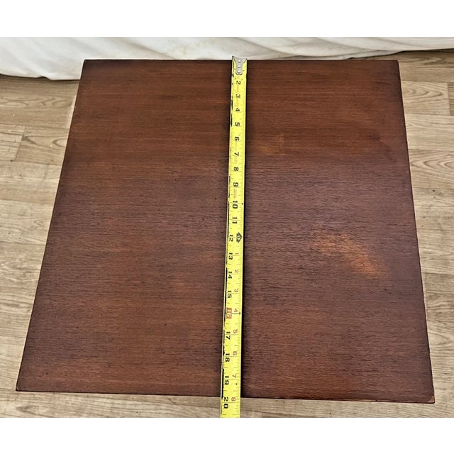 Mid-Century Side Table Hollywood Regency Bamboo & Wood Forest-Base For Sale - Image 10 of 12