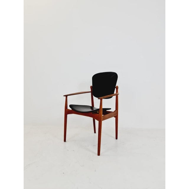 Danish Teak and Leather Chair by Arne Vodder for France & Daverkosen, 1960s For Sale - Image 11 of 11