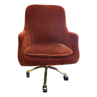 Mid 20th Century Nicos Zographos High Back Bucket Executive Desk Chair For Sale
