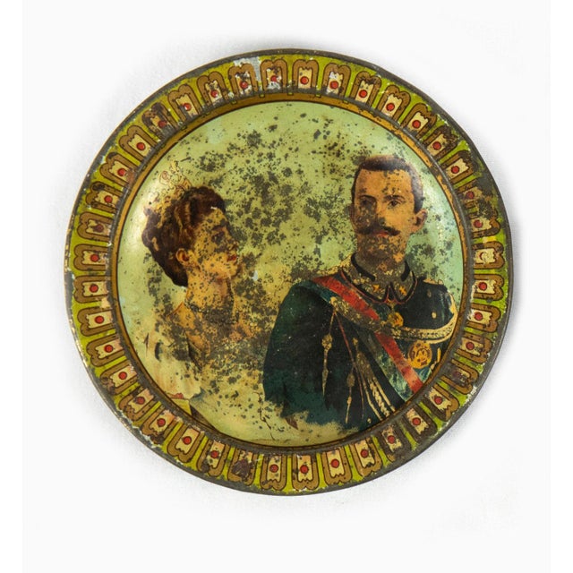 Painted Tin Coasters, Italy, Early 20th Century, Set of 2 For Sale - Image 4 of 6