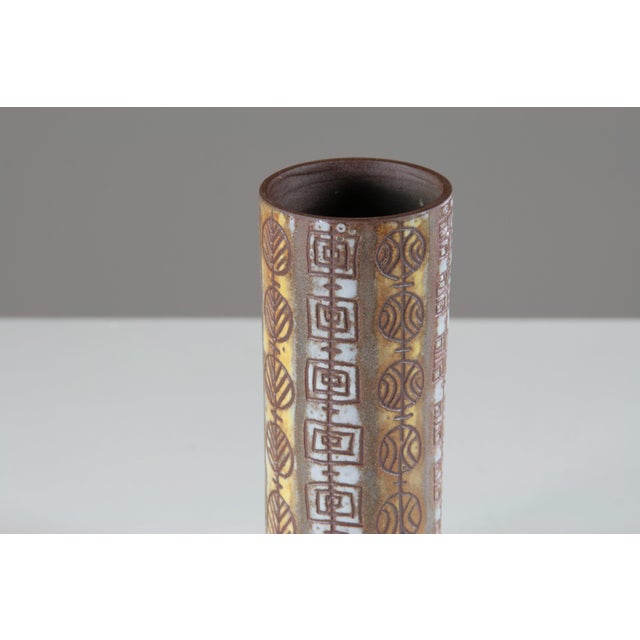 Ceramic Ceramic Roller Vase by Alexandre Kostanda, France, 1960s For Sale - Image 7 of 8