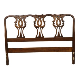 Vintage Blair House Chippendale Style Mahogany Full Size Bed Headboard For Sale