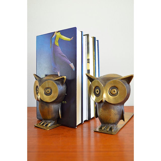 1950s Mid-Century Modern Owl Bookends by Walter Bosse for Herta Baller, 1950s, Set of 2 For Sale - Image 5 of 7