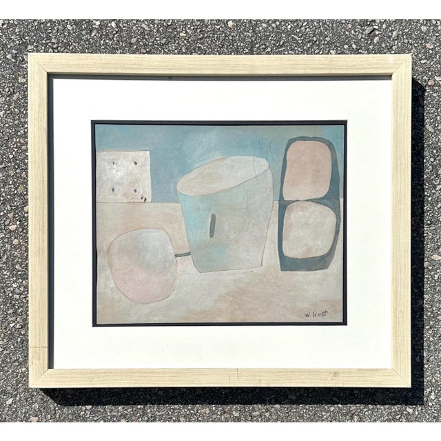 Abstract Vintage Abstract William Scott Watercolor on Paper For Sale - Image 3 of 5