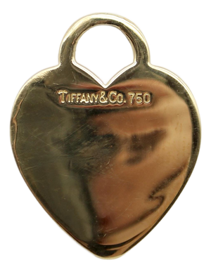 Vintage 18k Gold Blank Tiffany & Co. Heart Tag Charm