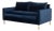 Contemporary Blue Velvet Upholstered Loveseat For Sale