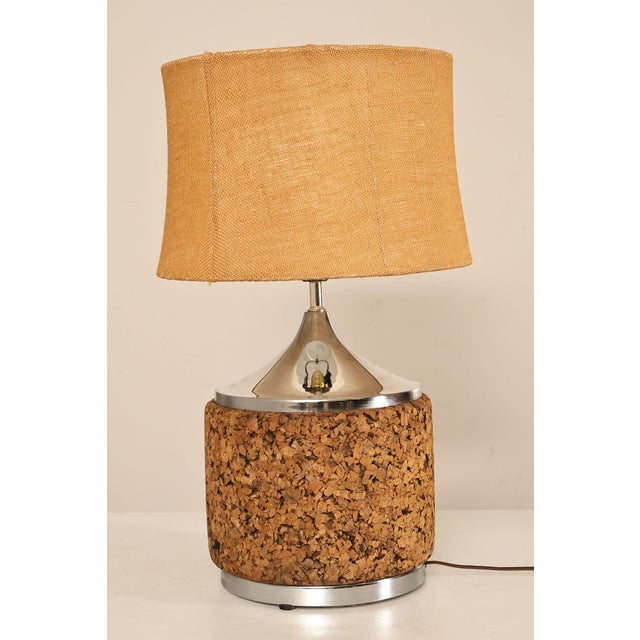 Leviton Mid Century Modern Pair of Cork Table Lamps For Sale - Image 9 of 18