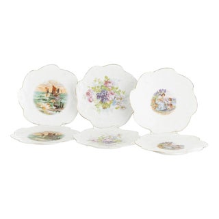 Porcelain Plates from Vista Alegre, Set of 6 For Sale