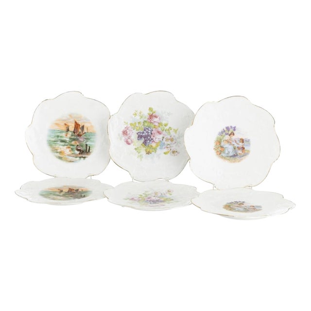 Porcelain Plates from Vista Alegre, Set of 6 For Sale