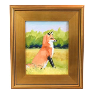 Imprionist Red Fox Landscape Oil Painting For Sale