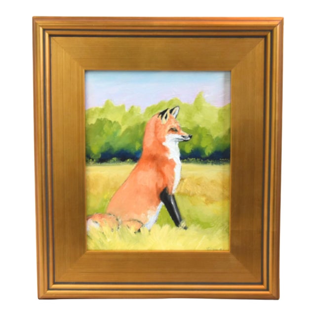 Imprionist Red Fox Landscape Oil Painting For Sale