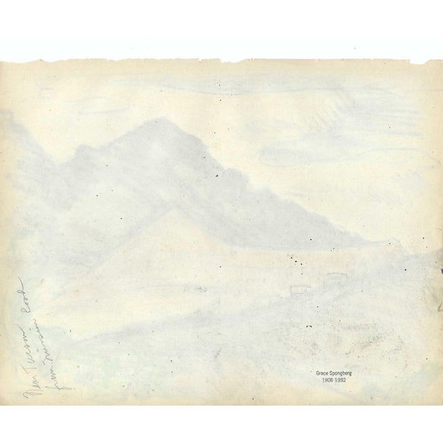 Mission 1940s Grace Spongberg Near Tucson Arizona From Mission Road Drawing For Sale - Image 3 of 3