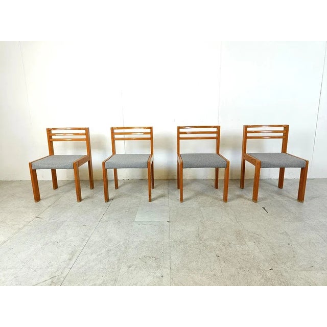 Pine Sg 1200 Dining Chairs attributed to Cees Braakman for Pastoe, 1970s, Set of 4 For Sale - Image 9 of 11