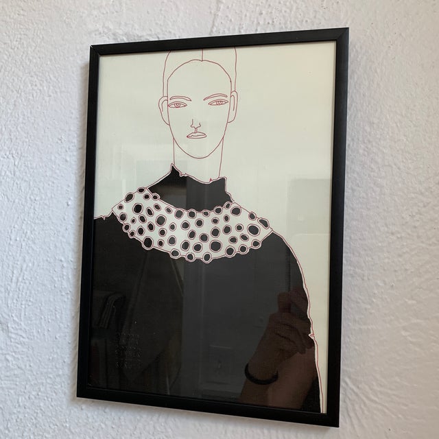 Vendel”Signed and Stamped Fashion Illustration For Sale - Image 13 of 13