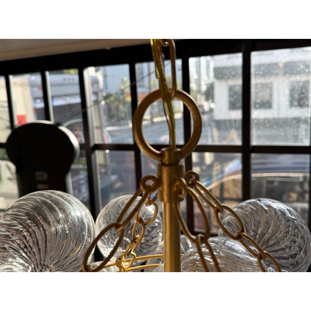 Julie Neill for Restoration Hardware Talia Round Chandelier, Gilt For Sale In San Francisco - Image 6 of 12