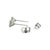 A vintage pair of 14k gold stud earrings featuring brilliant-cut white diamonds. The diamonds have a total carat weight of...