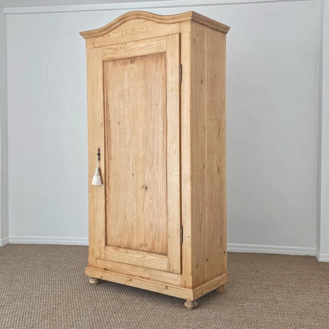 English Antique English Pine Single Door Cupboard For Sale - Image 3 of 15