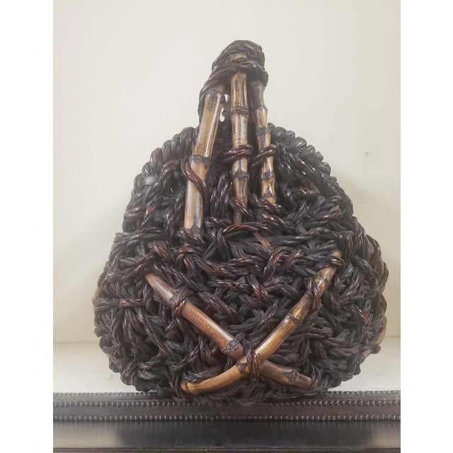 19th Century 19th Century Japanese Meiji Flower Arranging Ikebana Basket With Handle For Sale - Image 5 of 10