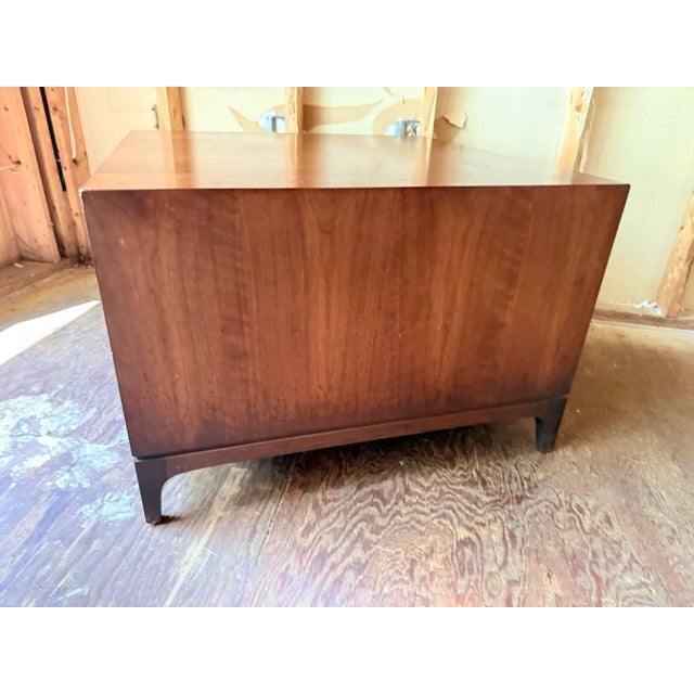 Mid Century Modern Walnut Nightstand Bed Side Cabinet For Sale - Image 11 of 17