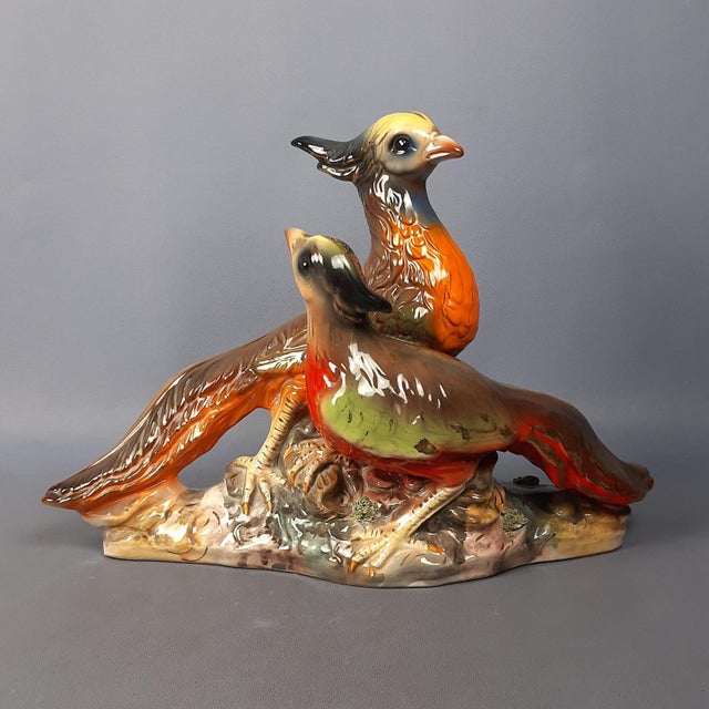 Vintage Multicolored Ceramic Pheasant Sculpture, Italy, 1960s For Sale - Image 17 of 17